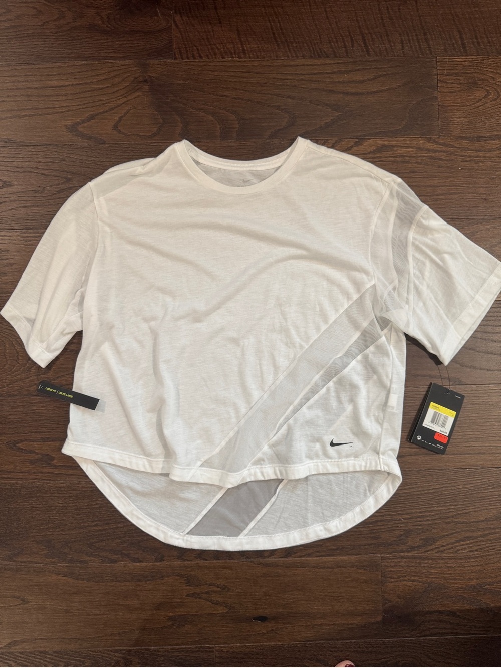 Nike white crop shirt